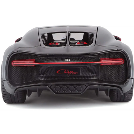 Bugatti Chiron modellino rosso e nero 1:24