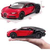 Bugatti Chiron modellino rosso e nero 1:24 - Giocattoli e Bambini - Toys Store090159315247