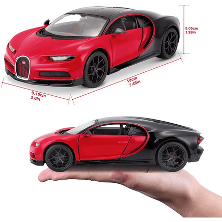 Bugatti Chiron modellino rosso e nero 1:24 - Giocattoli e Bambini - Toys Store090159315247