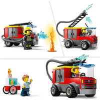 Caserma dei pompieri e autopompa LEGO City 60375