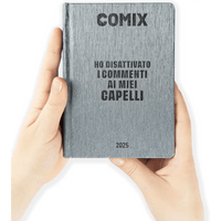 COMIX Agenda Diario Mini 16 Mesi Scuola 2024 - 2025 Grigio e Nero - Giocattoli e Bambini - Toys Store8058263201490