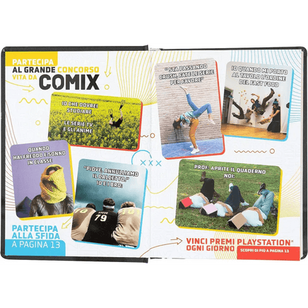 COMIX Diario Mignon Plus 2023/24 Gear Black Lavagna - Giocattoli e Bambini - Toys Store8058263171113