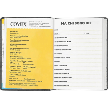 COMIX Standard Agenda 2023 - 24 Black&Silver - Giocattoli e Bambini - Toys Store8058263170840