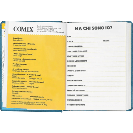 COMIX Standard Agenda 2023 - 24 Blue Metallic - Giocattoli e Bambini - Toys Store8058263170888