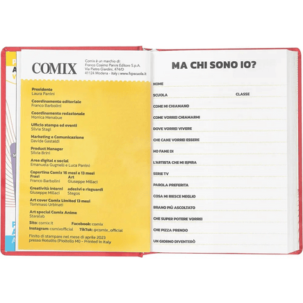 COMIX Standard Agenda 2023 - 24 rosso - Giocattoli e Bambini - Toys Store8058263170895