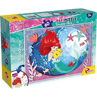 Disney Princess Sirenetta Maxi Puzzle Double Face 60 Pezzi - Giocattoli e Bambini - Toys Store8008324074167