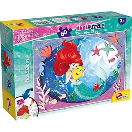 Disney Princess Sirenetta Maxi Puzzle Double Face 60 Pezzi