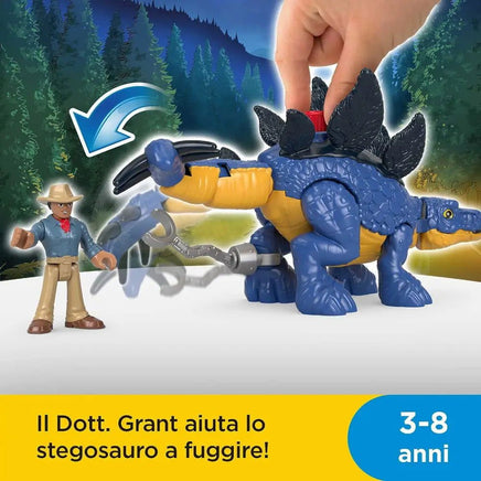 Imaginext Jurassic World Stegosauro e Dr. Grant - Giocattoli e Bambini - Toys Store887961933505