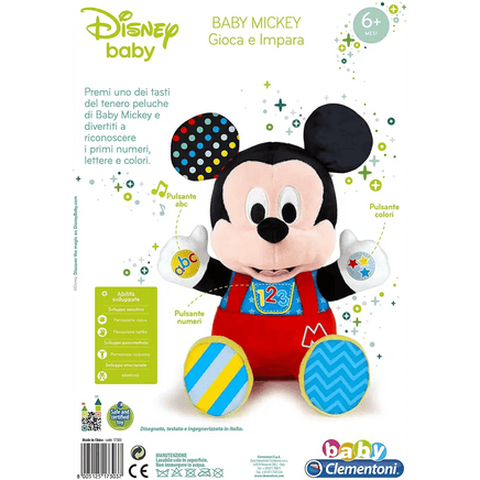 Peluche Parlante Gioca e Impara Disney Baby Mickey - Giocattoli e Bambini - Toys Store8005125173037