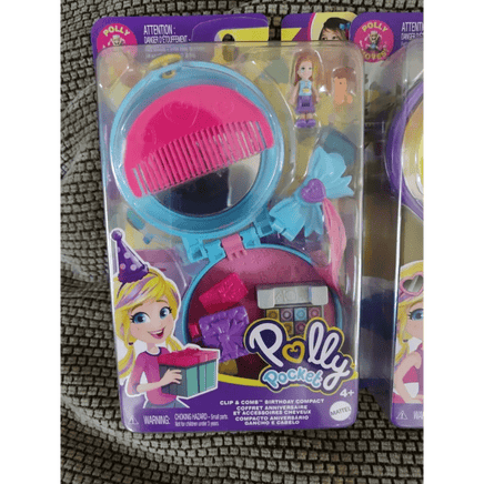 Polly Pocket cofanetto azzurro Clip and Combo con pettine - Giocattoli e Bambini - Toys Store887961930122