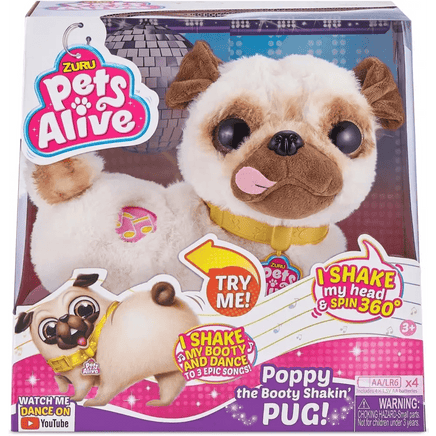 Poppy Cane Carlino Danzante Pets Alive - Giocattoli e Bambini - Toys Store4894680013452