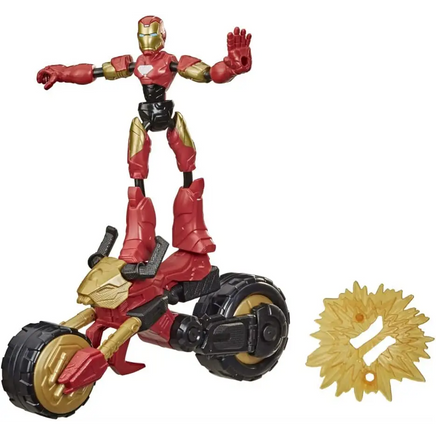Marvel Bend and Flex Iron Man con moto