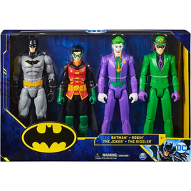 Set di 4 personaggi Batman Robin Joker e Enigmista